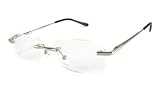Asset Eyewear Full Readers (Men) Reading Glasses - R2955 - Rimless Shiny Silver