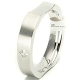 .10ct VVS E-F 14K White Gold Contemporary Square Shaped High End Men's Diamond Wedding Ring