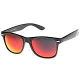 MLC Flat Matte Reflective Revo Color Lens Large Wayfarers Style Sunglasses