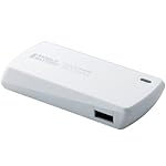 ELECOM iPhone5/4S/4/3GS/3G/iPod対応 モバイルバッテリー リチウムイオン電池 1800mAh ホワイト DE-A01L-1810WH