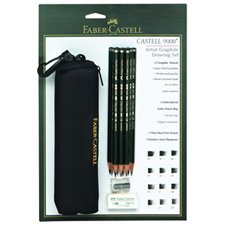 Faber-Castell 9000 Pencil Bag Set (#800028) with Pencil Bag Set & Accessories