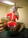 8ft Air Blown Inflatable Christmas Bugs Bunny - Looney Tunes