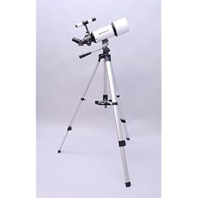 Click here to buy White Baytronix AstroMark 80mm Dual Tripod Refractor Telescope by Baytronix.