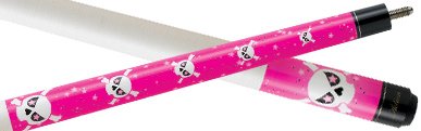 Action Pink Skulls 52 Inch Junior Pool Cue