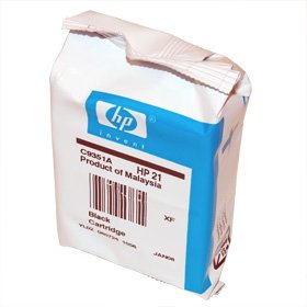 Original HP 21 Black Ink Cartridge in Retail Packaging