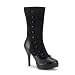 Womens Ankle Boots 4 1/2 Sexy High Heel Boot Vicorian Costume Accessory Microfiber Black