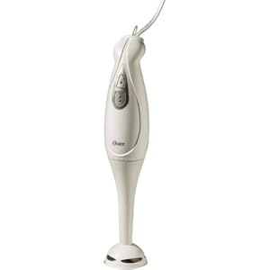Oster 2609 250-Watt Variable Speed Hand Blender White with Sterling Silver