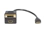 StarTech.com HDMISPL1DH 1 feet HDMI to HDMI & DVI-D Digital Video Splitter Cable - M/F