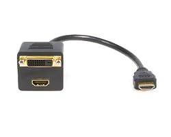 StarTech.com HDMISPL1DH 1 feet HDMI to HDMI & DVI-D Digital Video Splitter Cable - M/F