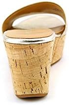 Nine West Ranya Womens Size 6.5 Gold Leather Platforms Sandals Shoes