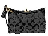 Coach Hamptons Signature Tote Capacity Wristlet in Black/Black 41182