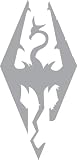 Elder Scrolls Skyrim Logo Silver Sticker