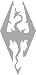 Elder Scrolls Skyrim Logo Silver Sticker