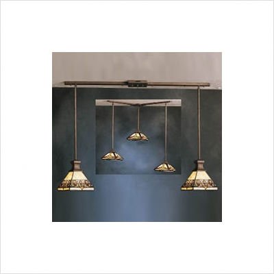 Mini Multi-Pendant Hanger in Art Nouveau Bronze