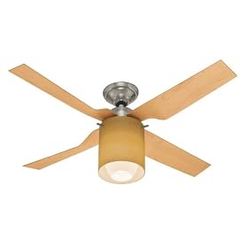 Hunter Fan 21187 52-Inch 4-Blade West End Ceiling Fan, Brushed Nickel