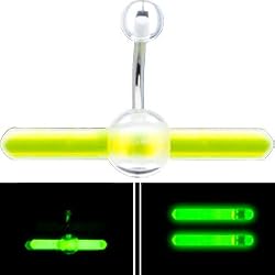 Green Light Stick Belly Ring