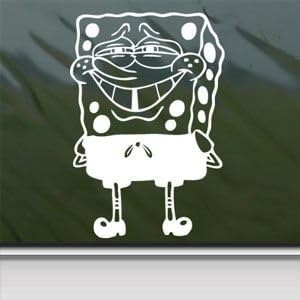 Spongebob White Sticker Decal Squarepants White Car Window Wall Macbook Notebook Laptop Sticker Decal