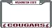 Washington State Cougars Chrome License Plate Frame - SET OF 6 - Sports Merchandise