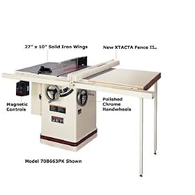 JET 708661 JTAS-10XL-1LFR 3-Horsepower 1-Phase 230-Volt Left Tilt XACTA Saw