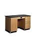 Diversified Woodcrafts 1216KF-R Solid Oak Wood Instructors Desk with Sink on Right, Flat Epoxy Resin Top, 5' Width