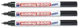 Edding 8400 bullet tip black CD and DVD marker pen with 0.5 to 1mm nib width, EACH