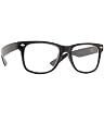 Schwarze Brille im klassischen "Wayfarer Style" mit klaren Gl&auml;sern, f&uuml;r die ganz schnelle Typver&auml;nderung.