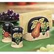 NAPKIN HOLDER,SALT&PEPPER SHAKER TUSCANY FRUIT DECOR