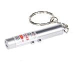 2 in 1 1mw Red Laser Pen LED Light Keychain Keyring