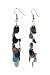 Earrings - E367 - Sequin Dangle - Oval ~ Silver Tone