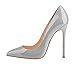 EKS Women's Sitrible High Thin Heel Patent Leather Pointed Toe Pumps