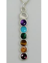 Simply Beautiful Sterling Silver Chakra Necklace, Made in America