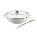 Berndes 032139 Vario Click Induction White Aluguss Wok keramik mit Glasdeckel und Zubehör 32 cm, 5,5 l