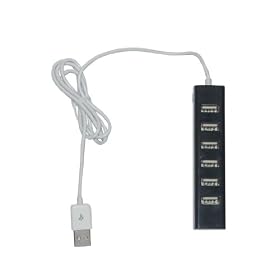 7 ports haute vitesse USB l�ger simplifi�e Ultra Slim 2.0/1.1 Hub