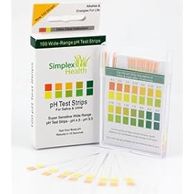 pH Test Strips for Urine and Saliva (100 strips)