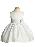 Genevieve Satin Dress with Cumberbund and Satin Flower