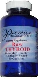 Raw Thyroid Glandular Complex 60 capsules. (from New Zeland bovine no antibiotics, chemicals & no grasslands pesticides)