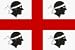 Sardinia Flag Acrylic Fridge Magnet 7.5 X 5cm