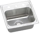 Elkay LRQ17162 Lustertone Bar Sink Satin Finish Stainless Steel 17 x 16