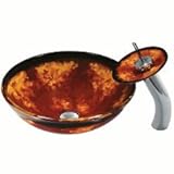 IMAGE OF Vigo VGT003 Fusion Glass Sink and Faucet Set, Chrome