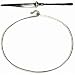 Sterling Silver Wire Bracelet - Charm Bracelet - 7 inches