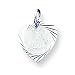 Sterling Silver To My Bridesmaid Heart Disc Charm with 20 inch Sterling Silver Chain