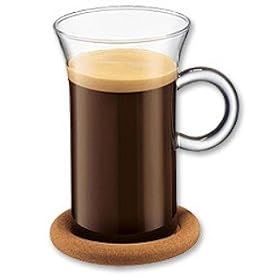 Click here to buy Bodum Shin Bistro Coffee Cup and Cork Coasters by Bodum.