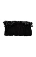 Suede beaded clutch bag, Black
