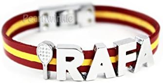 Rafa Nadal Leather Bracelet, Vamos Rafa, Tennis Souvenir Accessory, Sports bracelet wristband, Personalized, Customized, Gift For Him Her