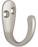 Liberty Hardware B59103Z-SN-C Single Prong Robe Hook, Matte Nickel