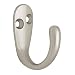 Liberty Hardware B59103Z-SN-C Single Prong Robe Hook, Matte Nickel