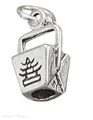 Sterling Silver 3D Chinese Takeout Food To Go Pail Charm