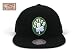 Boston Celtics Black Snapback Adjustable Plastic Snap Strap Back Hat / Cap