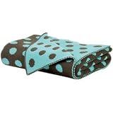 Chocolate & Aqua Dot Blanket