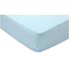 Baby Sun Nursery MU11 460 Stretch Jersey 100% Cotton Fitted Sheet  Blue 60 x 120 cm